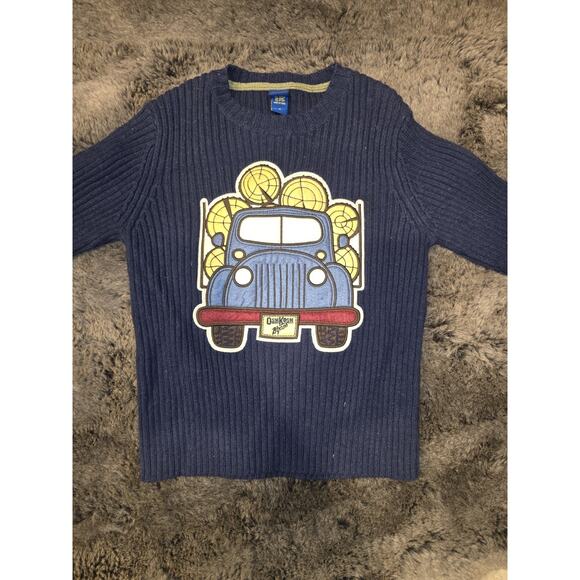Oshkosh B'Gosh Vintage Blue Truck knit Sweater Size 6 - Picture 1 of 4